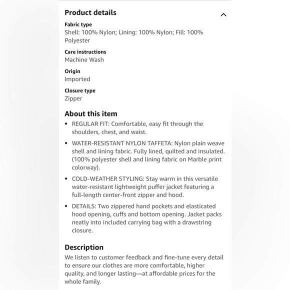 Amazon Essentials Hooded Puffer Jacket - Picture 6 of 6